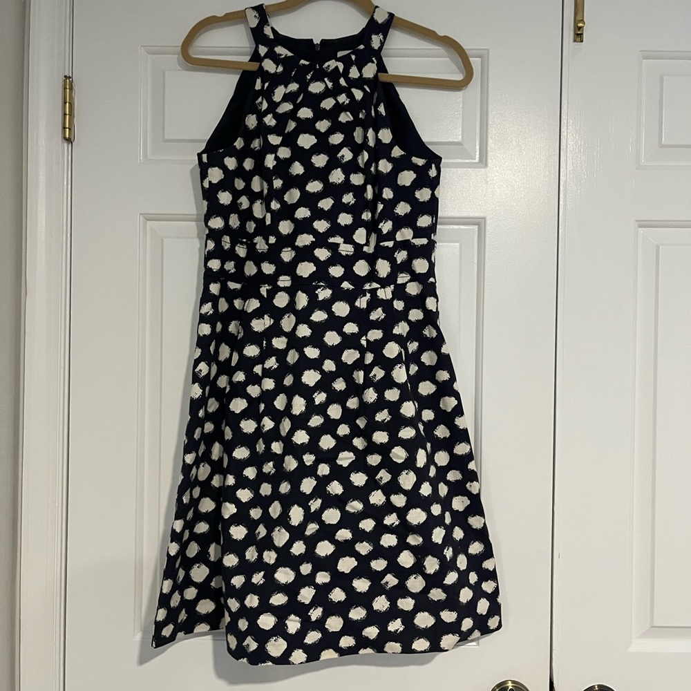 Elegant Black and White Polka Dot Dress